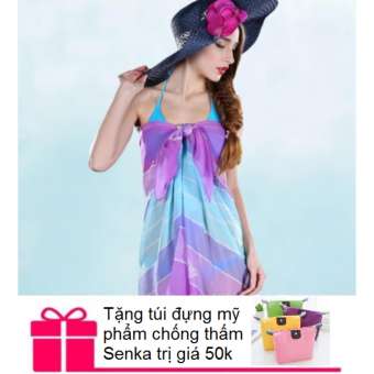 Khăn choàng / sarong đi biển  + Tặng túi đựng mỹ phẩm