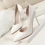 Women Pumps Thin Heels High-Heeled Shoes Pointed Toe Ladies Wedding Shoes Closed Toe Women Shoes High Heels (White)