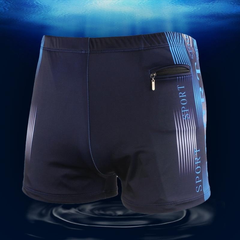 Nơi bán Nam Plus Kích Thước Dây Kéo Quần Short Lướt Bơi In Chữ Cái Võ Sĩ Spa Lướt Thường Thân Cây Màu Xanh-quốc tế
