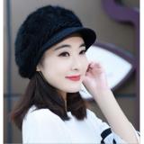 Mũ len, nón len lông xù mũi kết A060