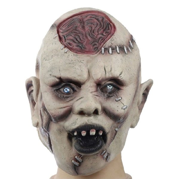New Skeleton Head Overhead Latex Rubber Costume Mask Horror Headgea Halloween - Intl