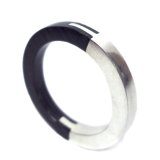 Nhẫn bạc kết hợp gỗ cẩm sừng CoCo Design