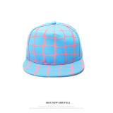 Nón (mũ) snapback lưỡi trai nam nữ cá tính kẻ xanh hồng (SB3)