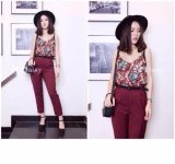 [HCM]Quần baggy kate Navi đỏ