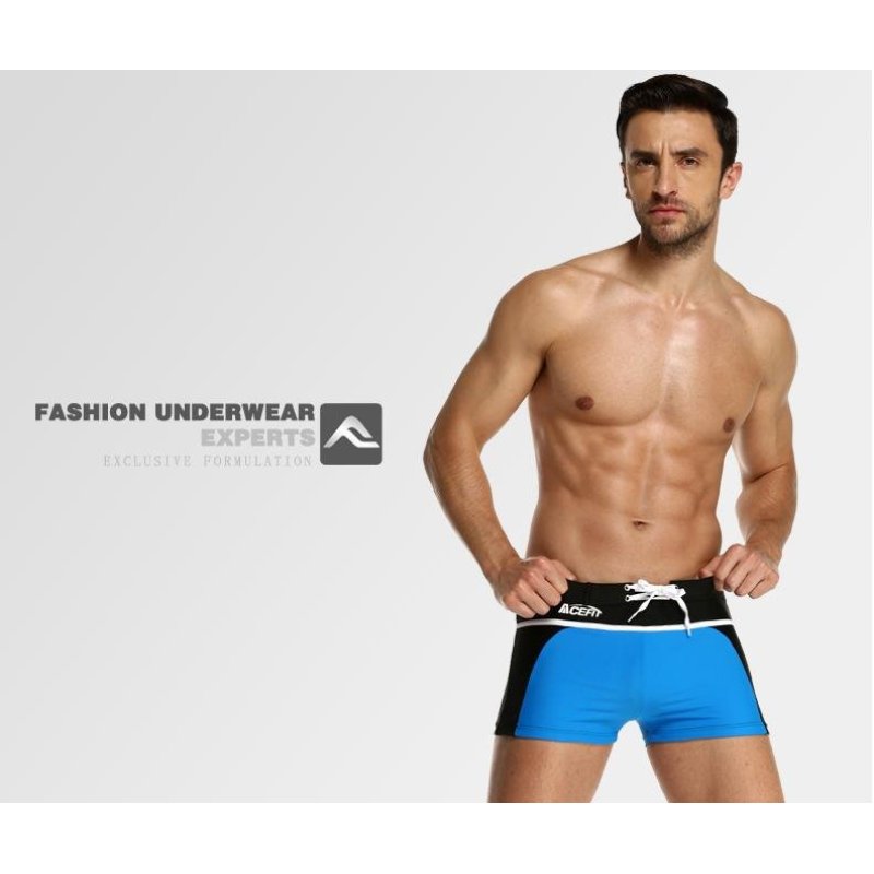 Nơi bán Quần bơi boxer nam Acefit xanh viền đen