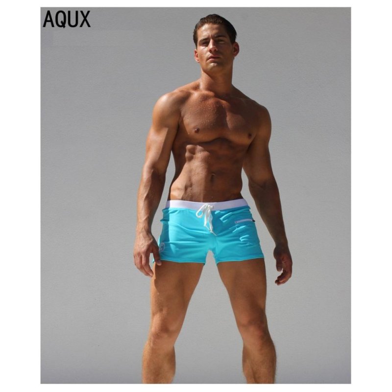 Nơi bán Quần bơi boxer nam Aqux xanh dương viền trắng