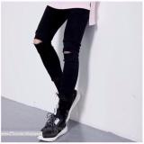 Quần Jean Nam ( màu đen) Rách gối phong cách đơn giãn.