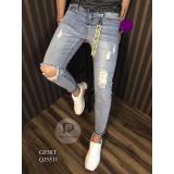 Quần jeans nam rách gối phong cách