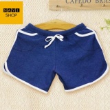 Quần short thun nữ xanh biển