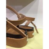 Sandal đế bằng 2 phân bản ngang TIGISH (Bò nhạt)