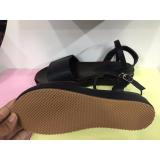 Sandal đế bằng 2 phân bản ngang TIGISH (Đen)