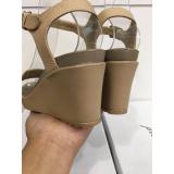 Sandal đế xuồng 8p quai xếp (Kem)