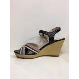 Sandal đế xuồng 9p quai chéo REBEKAH (Đen)