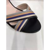 Sandal đế xuồng 9p quai chéo REBEKAH (Đen)