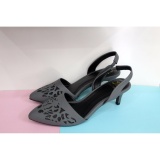 Sandal lazer cut 3 phân MELISSA (Xám)