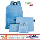 Set 4 Túi Xách Ba Lô BESHY Cao Cấp BS6 (Xanh Trời)