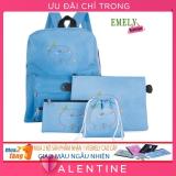 Set 4 Túi Xách Ba Lô BESHY Cao Cấp BS6 (Xanh Trời)