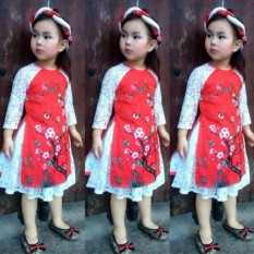 Giá bán Sét áo dài cách tân+váy phối điệu đà cho bé (số 4)