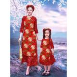 Set áo dài in họa tiết hoa cúc kèm mấn cho mẹ beyeu1688 - by2025 - đủ size