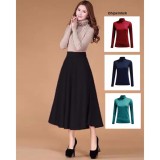 Sét Áo ôm (đô) + Chân Váy Xòe Dài duyên dáng (đen)