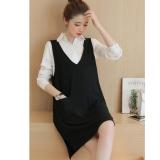 SET BẦU YẾM ĐEN ÁO SƠ MI TRẮNG