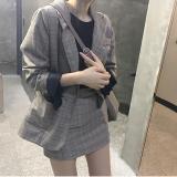 [HCM]Set bộ vest nữ caro (áo vest+chân váy) size M