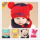 [Hoàn tiền 15%]{XẢ HÀNG} Sét mũ kèm khăn len đáng yêu cho bé