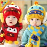 Sét mũ khăn len dễ thương cho bé (đỏ)
