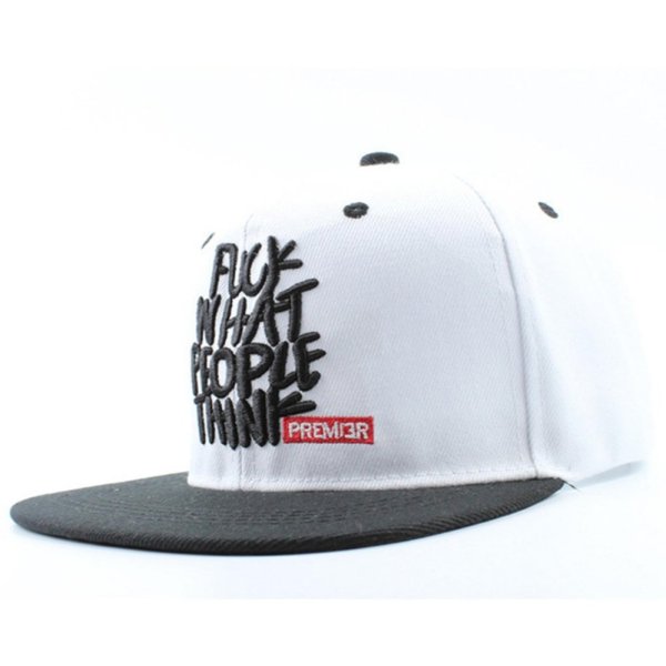 Snapback hats adjustable street skateboard hip hop baseball cap falt hat for men and women White - intl