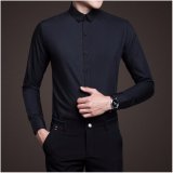 Sơ mi lụa trơn (đen) lịch lãm