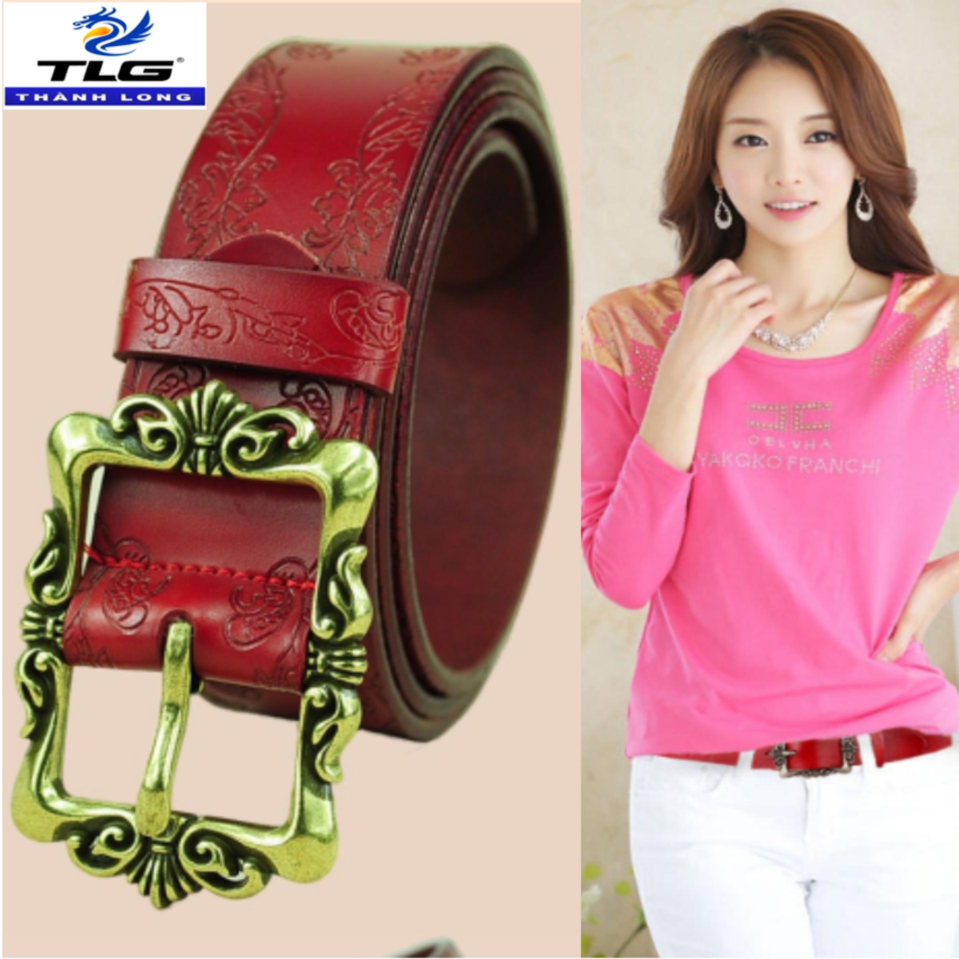 Thắt lưng nữ da thật cao cấp Đồ Da Thành Long TLG 203919 5(đỏ)