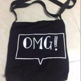 Tote đeo chéo OMG (a4 - ảnh thật)