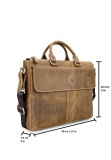 Túi laptop da thật KIKI Bags K01 (Nâu)
