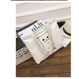 Túi ToTe Thời Trang Dây Dù Phong Cách Nhật Bản - Phiên Bản Lucky Cat Trắng