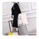 Túi ToTe Thời Trang Dây Dù Phong Cách Nhật Bản - Phiên Bản Lucky Cat Trắng