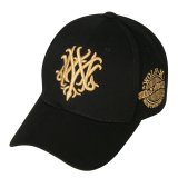 sportschannel Unisex Adjustable Plain Outdoor Sports  Sun Golf Ball Hat Black+Gold