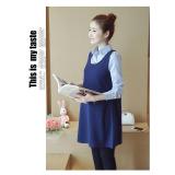 VÁY BẦU XANH THAN CỔ ĐƯC DÀI TAY