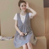 Váy Kẻ Caro Giả Yếm Cộc Tay