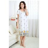 Váy ngủ form suông size lớn hoa vàng - 3xl