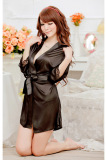 [HCM]Váy ngủ lụa tay lửng TT11 (Đen)