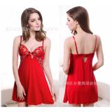 [HCM]Váy Ngủ Tơ Lụa Tô Châu De300 (Đỏ)