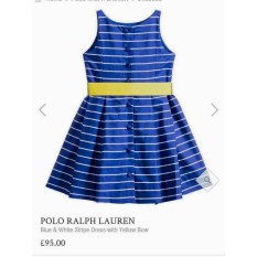 Giá bán Váy tho bé gái Polo - Ralph Lauren ( Xanh kẻ cô ban)
