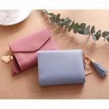 Ví nữ MINI thời trang nắp gập tua rua - LetN (Đen)
