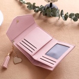 Ví nữ MINI thời trang nắp gập tua rua - LetN (Đen)