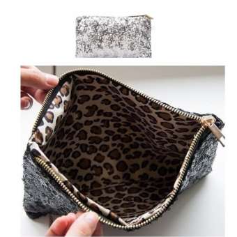 Ví cầm tay kim tuyến (Bạc)