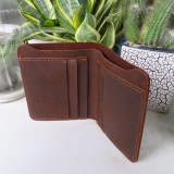 Ví da bò sáp nguyên miếng (Ví Đứng)