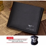 [HCM]Ví da nam Septwolves (Đen ngang) + Tặng Khăn phượt đa năng