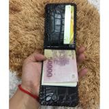 VÍ KẸP TIỀN DẬP VÂN CÁ SẤU MÀU ĐEN