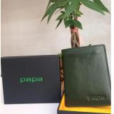 Ví nam da thật PAPA PPVM003 (Xanh Lá)