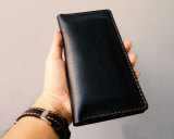 [HCM]Ví nam mẫu dài handmade da (Đen)
